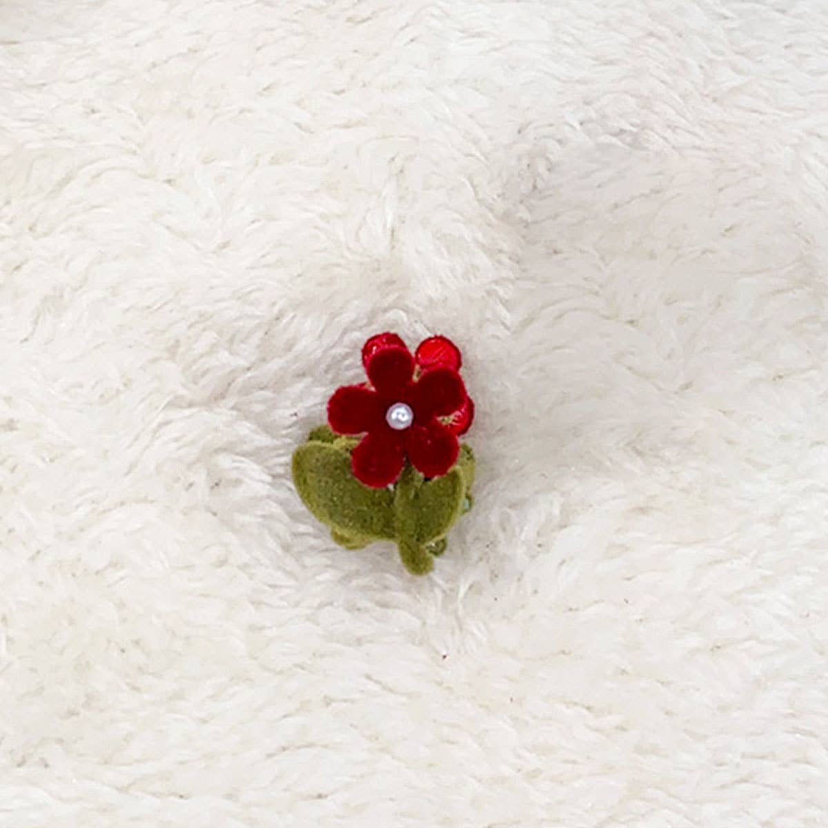 Alloy Flocking Tulip Hairpin Flower Grab Clip_Cwaha5997