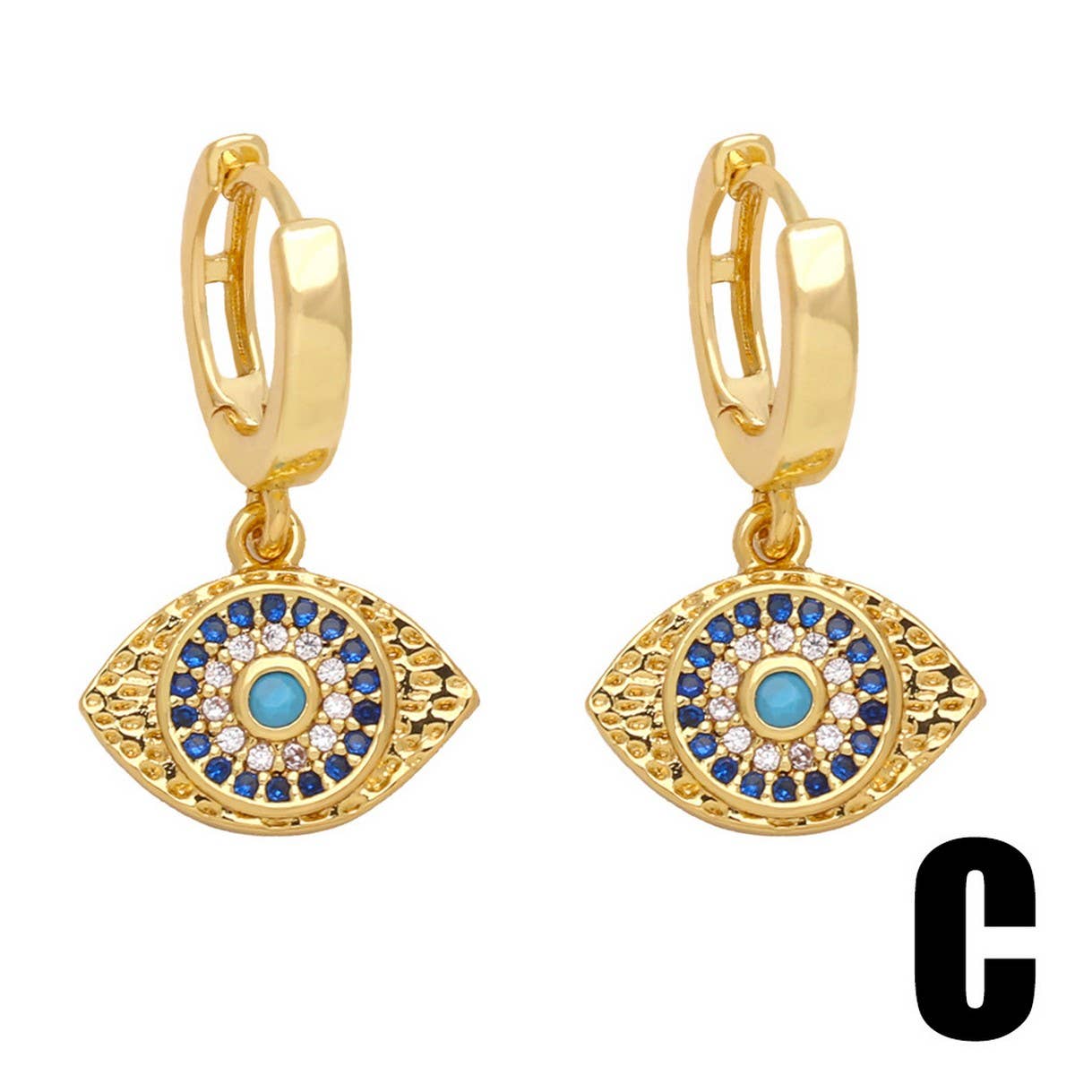 DEVILS EYE PENDANT EARRINGS_CWAJE0993