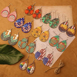 NEW FASHIONABLE WOODEN WATER DROP EARRINGS_CWAJE4002