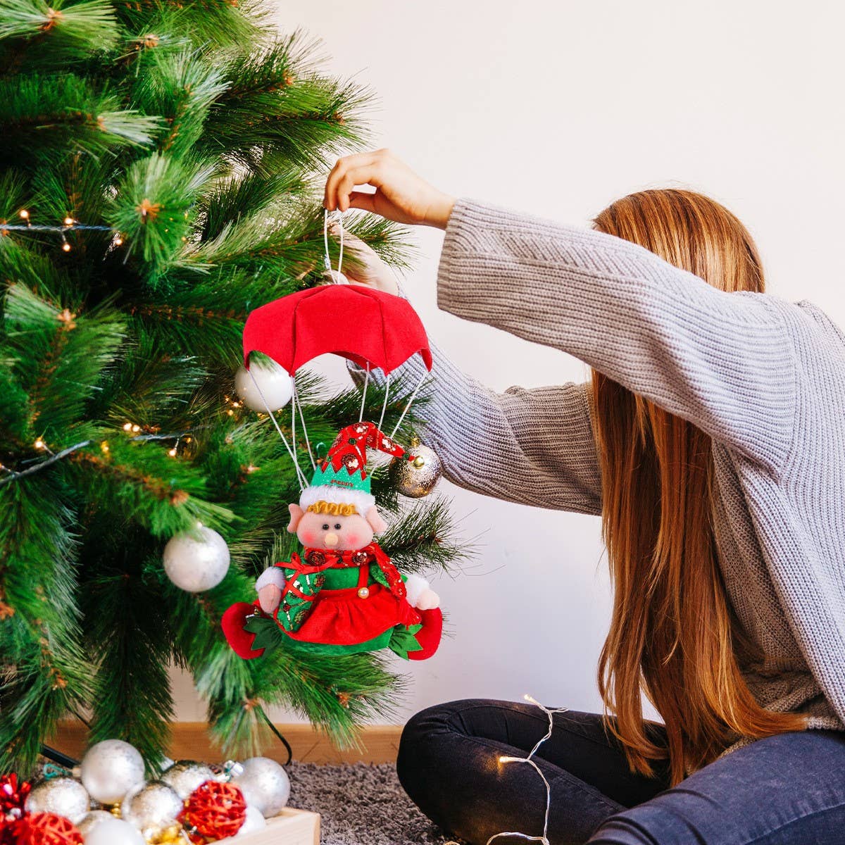 CHRISTMAS PARACHUTE DOLL DECORATION ORNAMENTS_CWMM2860