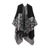 CAPE JACQUARD KNITTED SCARF WARM SHAWL_CWASC2250