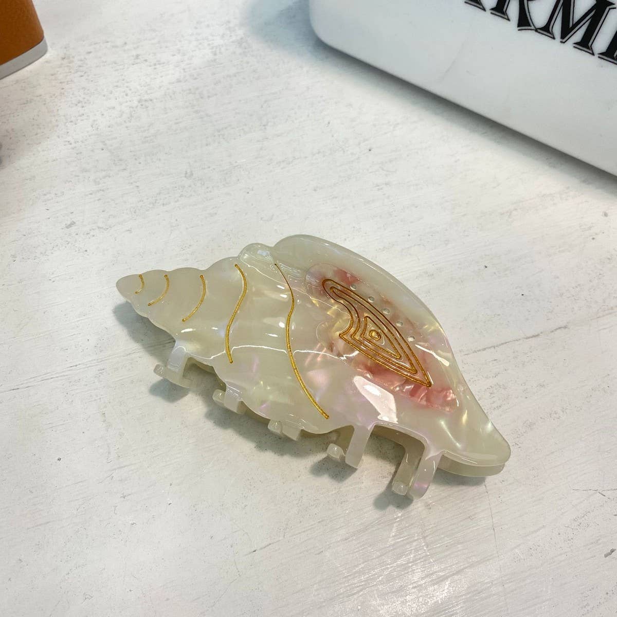 Sea Shell & Lobster Hair Claw, Ocean Animal Clip_Cwaha07131