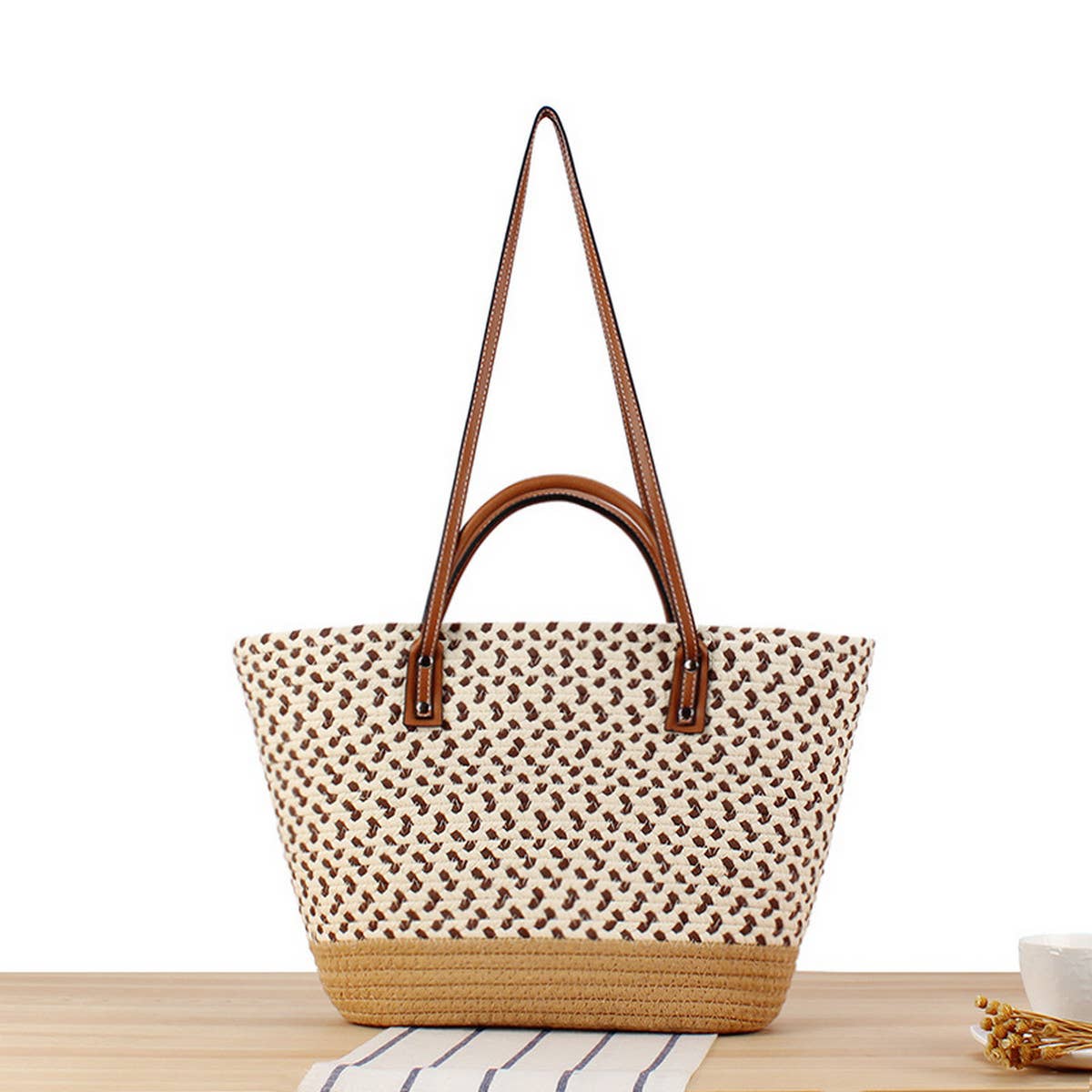 SIMPLE BOHEMIAN STYLE HANDWOVEN BAG_CWAB2108