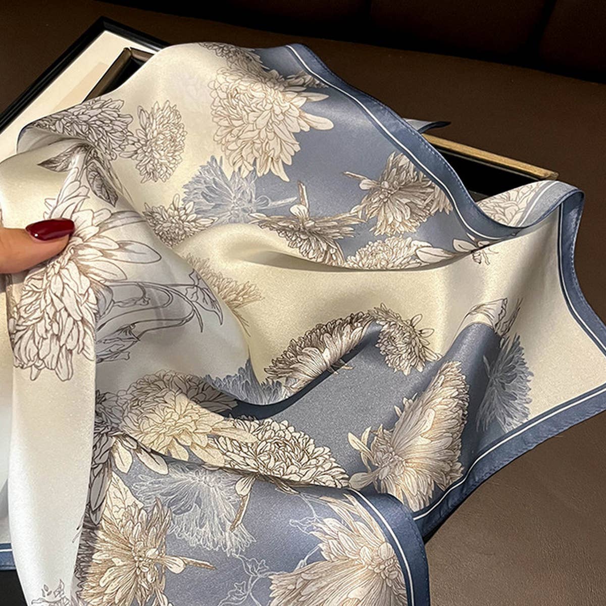 100% MULBERRY SILK SQUARE SCARF FOR HAIR NECK_CWASC0564