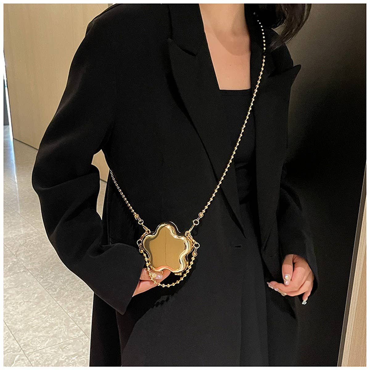 STAR SHAPE EVENING CLUTCH BAG SHOULDER BAG_CWAB3262