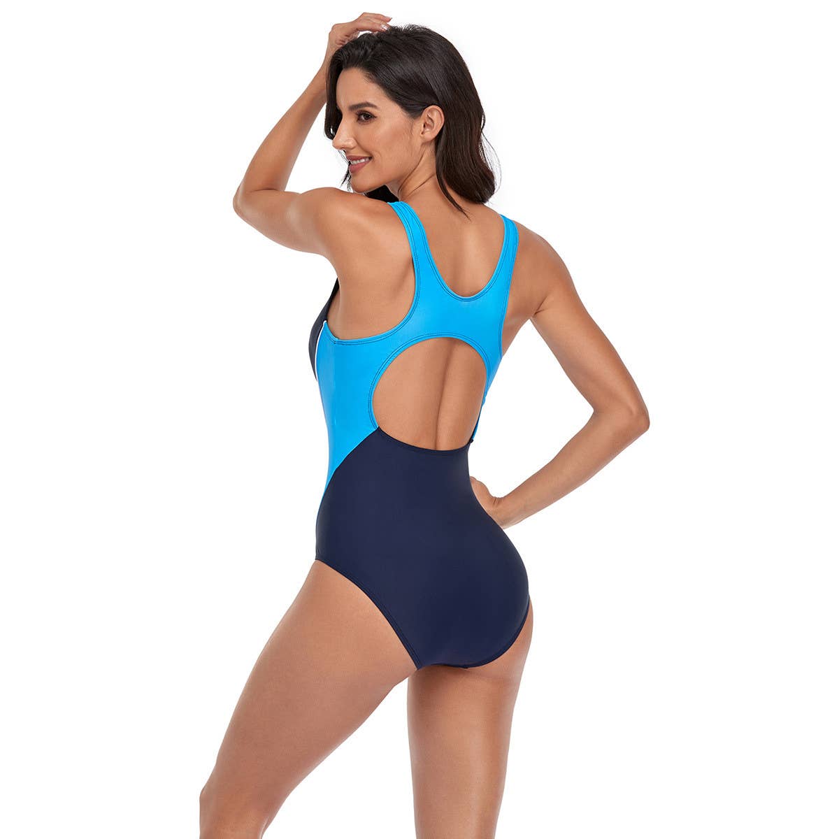 COLORBLOCK SPORT OPEN BACK ONE PIECE SWIMSUIT_CWMW0285