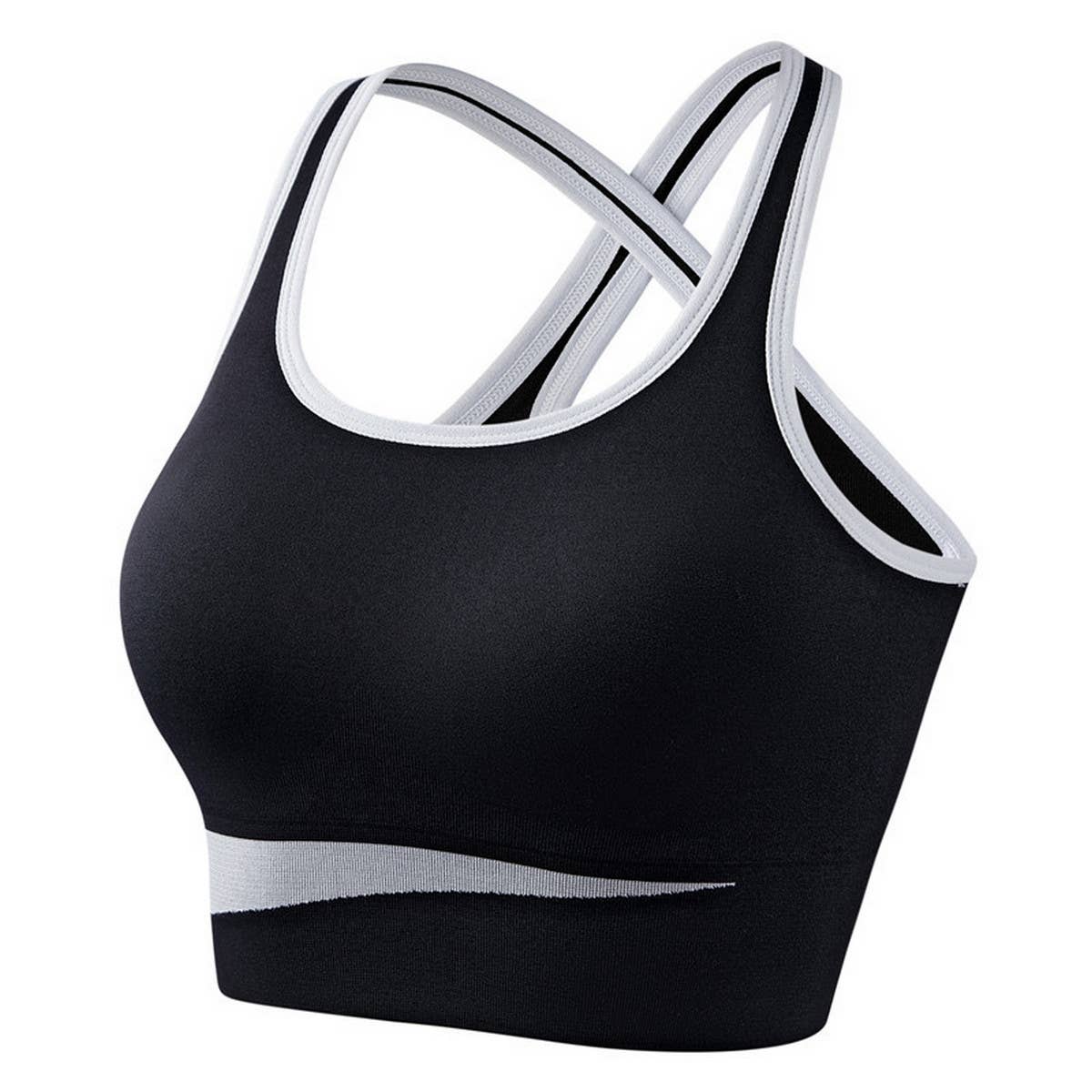 NEW FIXED CUP PUSH UP RUNNING SPORTS BRA_CWMU0304