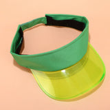 PVC VISOR HAT SUMMER SUNSHADE CAP FOR BEACH_CWAH3285