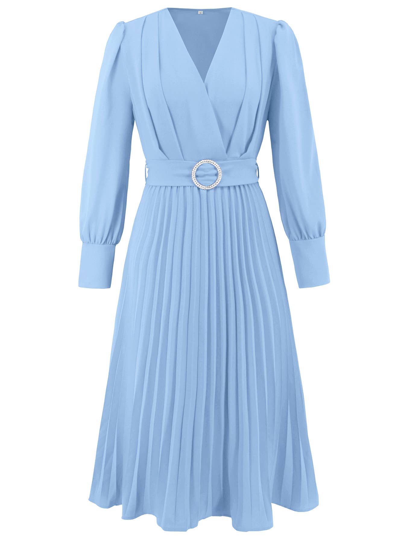 V-Neck Fashion,Slimming Elegant Pleated Dress