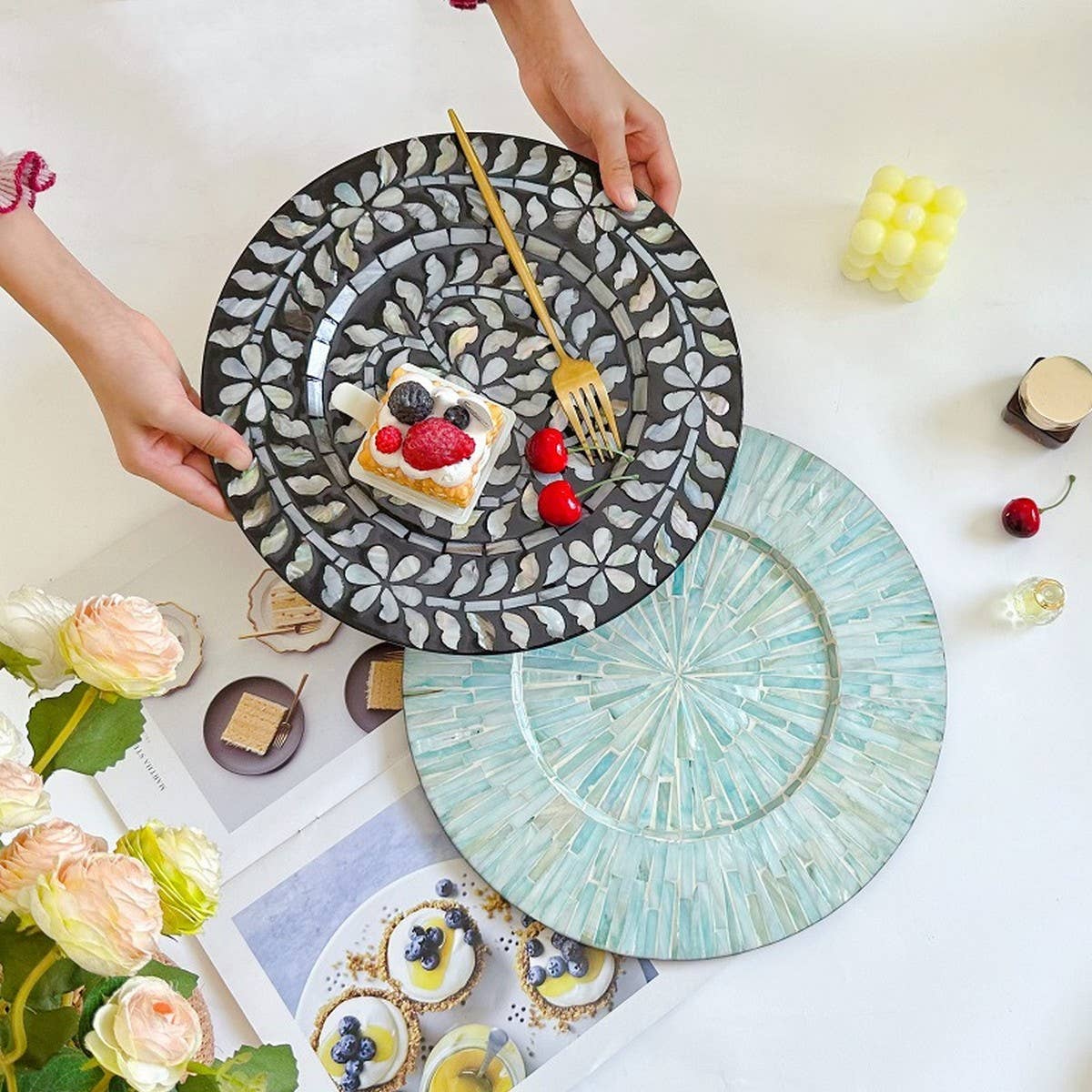 CREATIVE COLORFUL SHELL ROUND PAD INSULATION PAD_CWMM4487