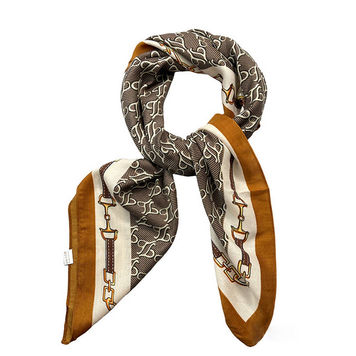 LUXURY CHAIN PRINT VELVET SCARF WRAP_CWASC0910