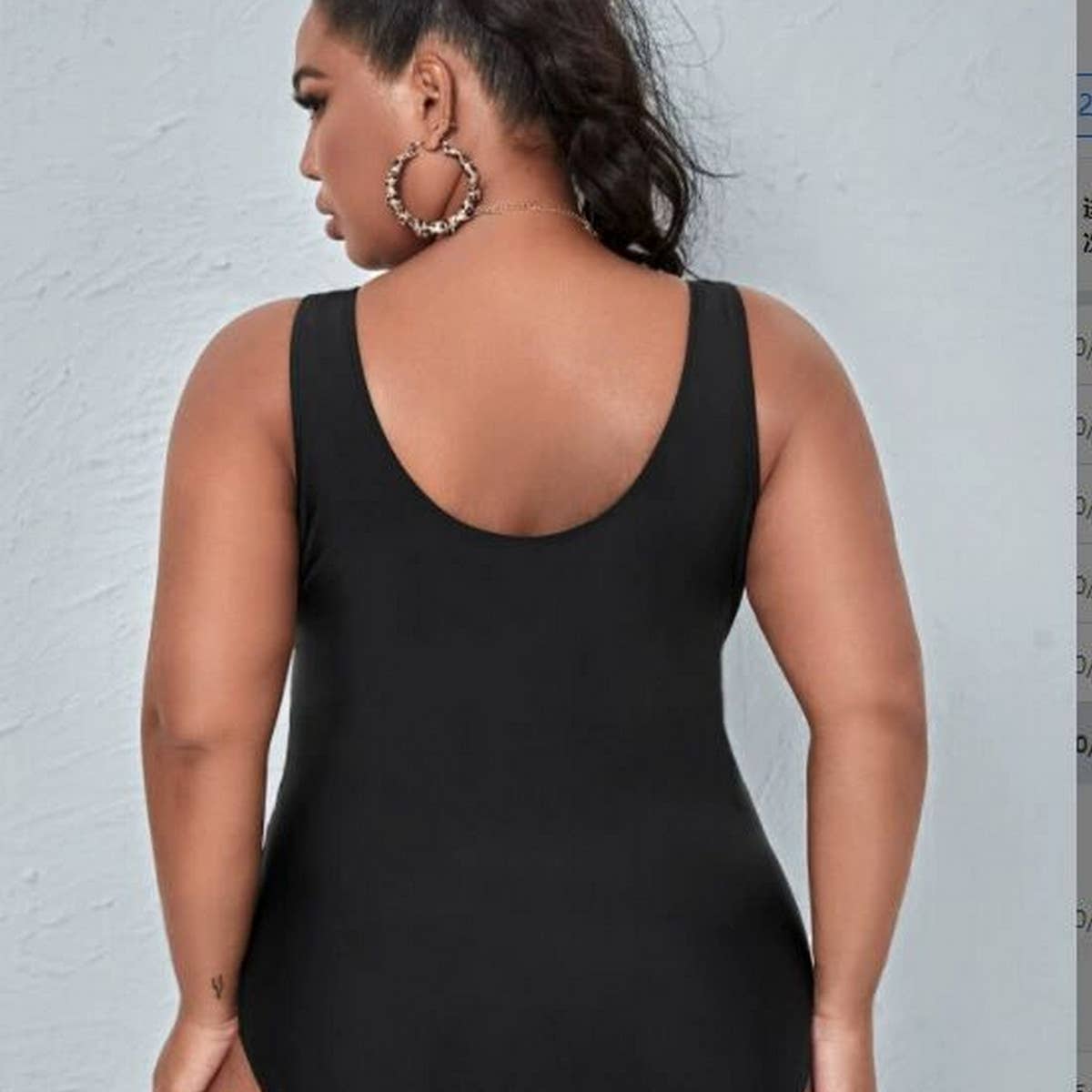 PLUS SIZE PRINTED PATCHWORK BIKINI SWIMSUIT_CWMW0205