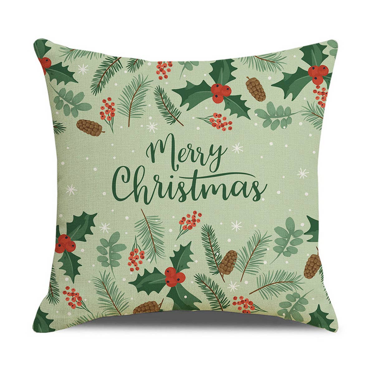 NEW GREEN SMALL FRESH PLANT FLOWER PILLOWCASE_CWMM1391