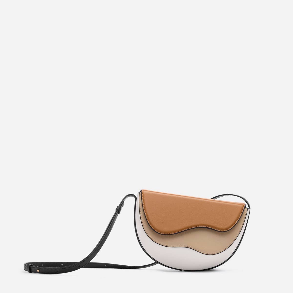 Semi-Circular Contrasting Shoulder Crossbody Bag_Cwab1931