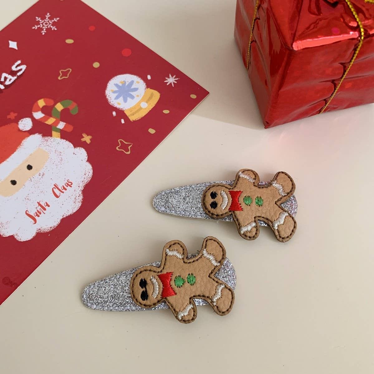 Cwaha07720_Christmas Plush Bear Santa Hat Headband