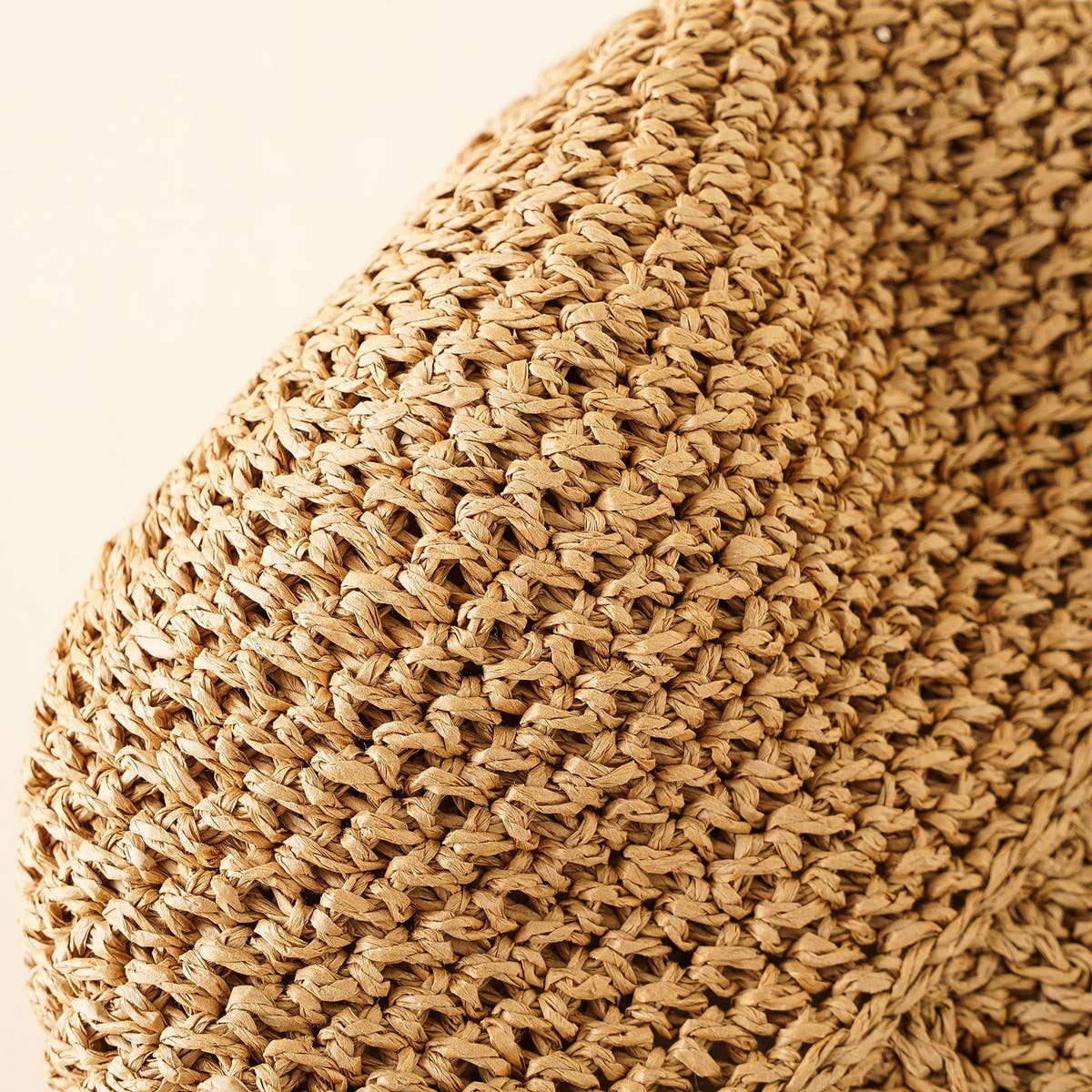 PASTORAL STYLE BEACH STRAW BUCKET HAT_CWAH1416