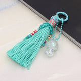 CUTE MUSHROOM TASSEL PENDANT KEYCHAIN_CWMM3557