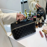 NEW SIMPLE INTERNET CELEBRITY PLAID COSMETIC BAG_CWAB4376