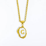 NEW 26 LETTERS OIL DROP THREE DIMENSIONAL NECKLACE_CWMM3756