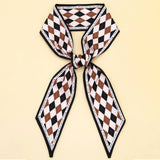 FLORAL LETTER SCARF HAIR TIE BAG RIBBON_CWASC0096