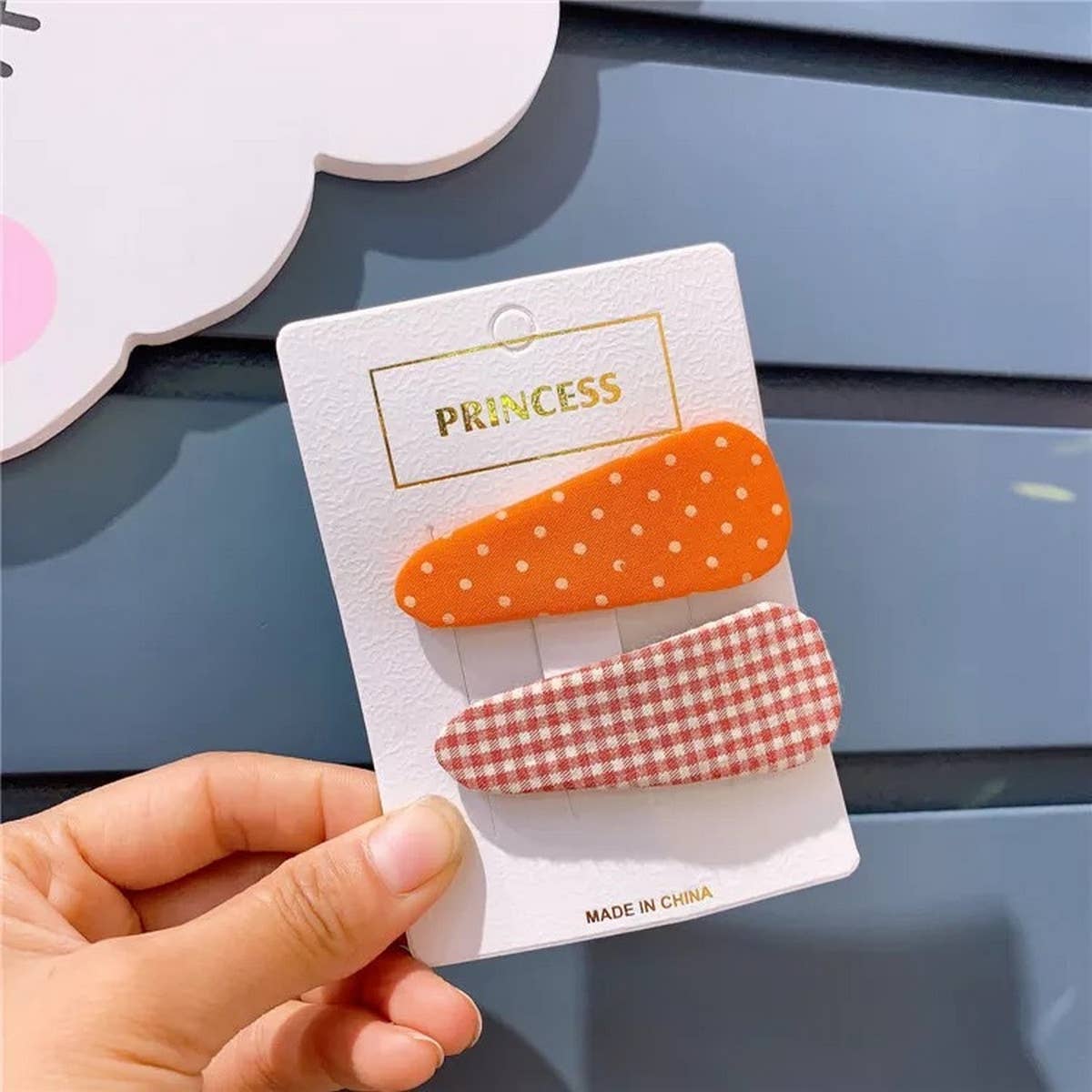 CHILDRENS SOLID COLOR POLKA DOT PLAID HAIRPIN_CWAHA1824