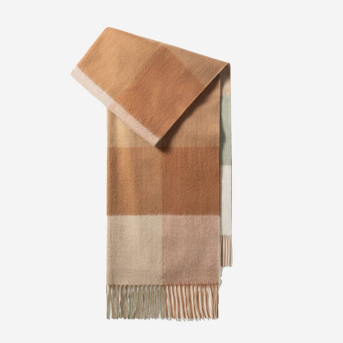 100% WOOL PLAID SCARF LONG WARM WINTER WRAP_CWASC1095