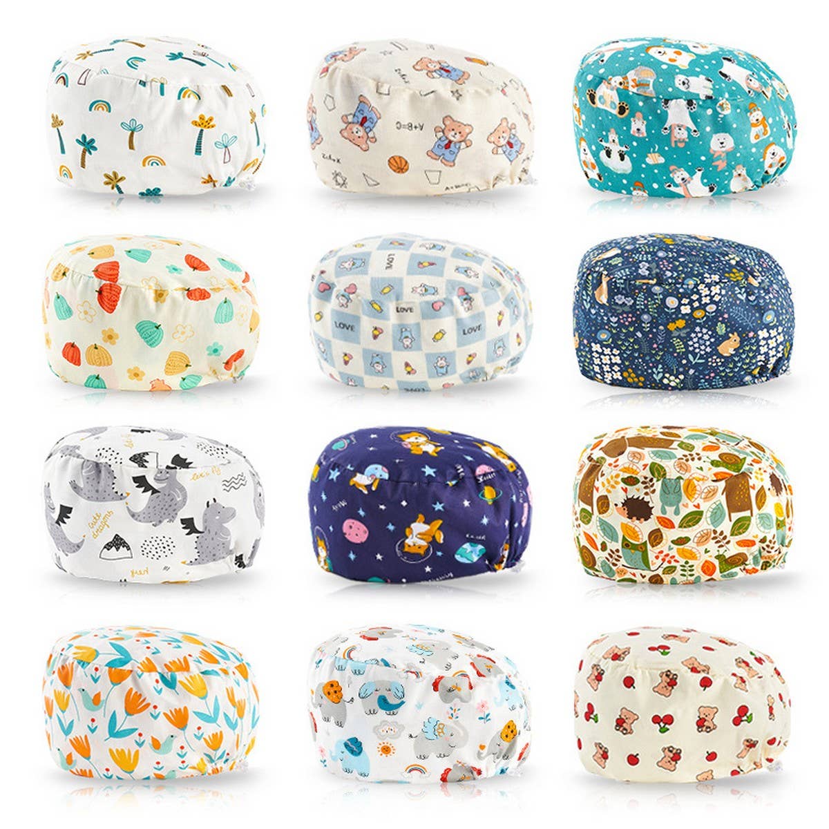 NURSE HAT PURE COTTON PRINTED ROUND HAT WORK HAT_CWAH3337