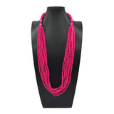 ETHNIC STYLE MULTI LAYERED WOODEN BEAD NECKLACE_CWMM4725