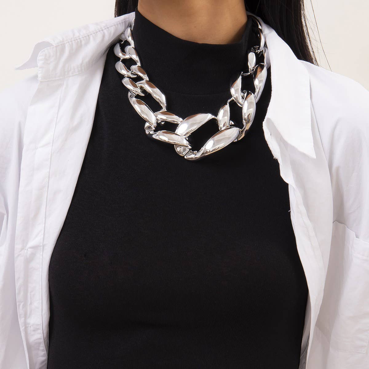 HIP HOP PUNK THICK CHAIN HOLLOW NECKLACE_CWAJE1164