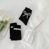 Women New Pearl Solid Color Socks_Cwms0468