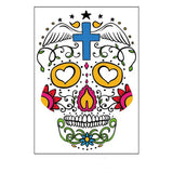 DAY OF THE DEAD FACE TATTOOS WATERPROOF MAKEUP_CWMM8386