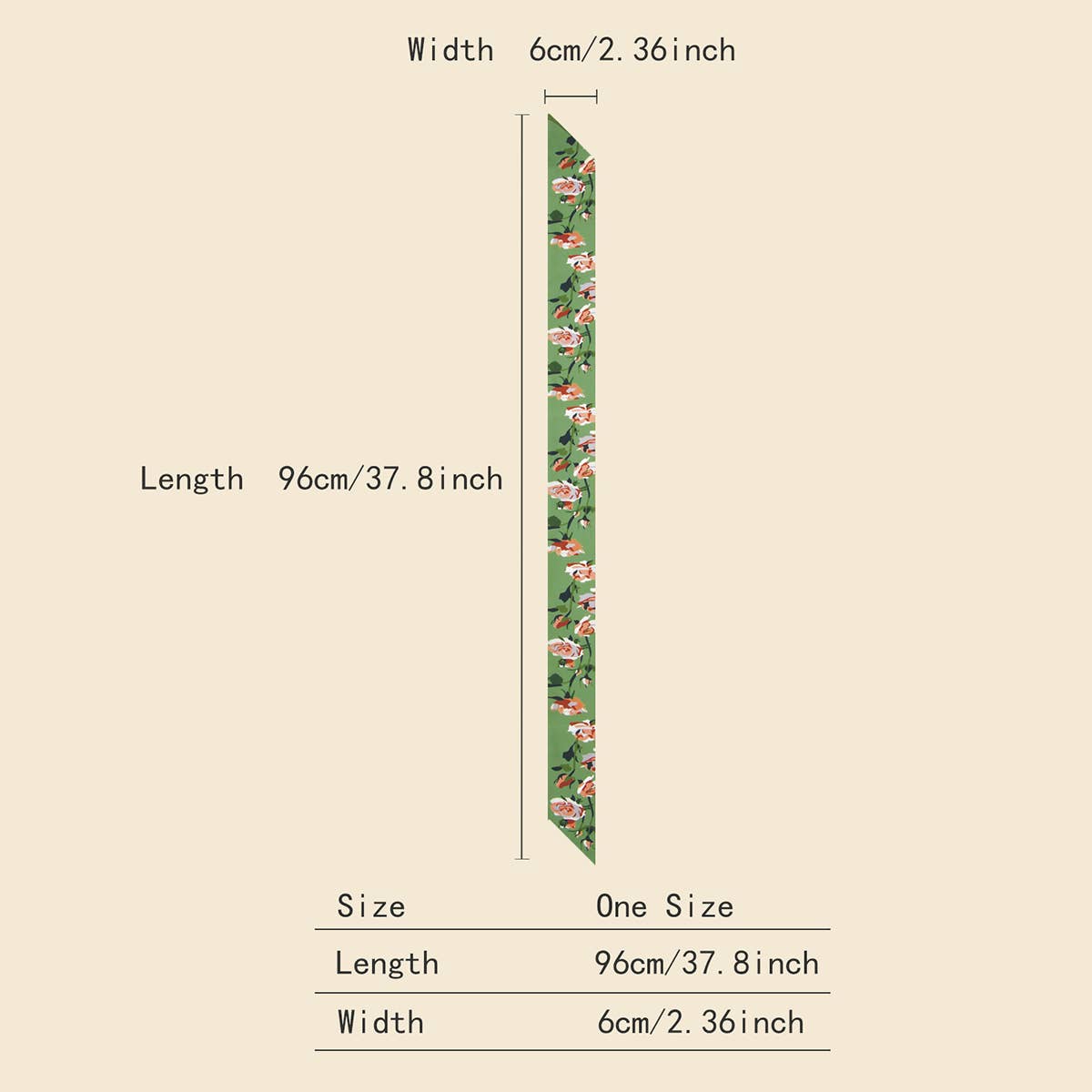 SKINNY SILK FEEL SCARF HAIR BAG GIFT RIBBON_CWASC0082