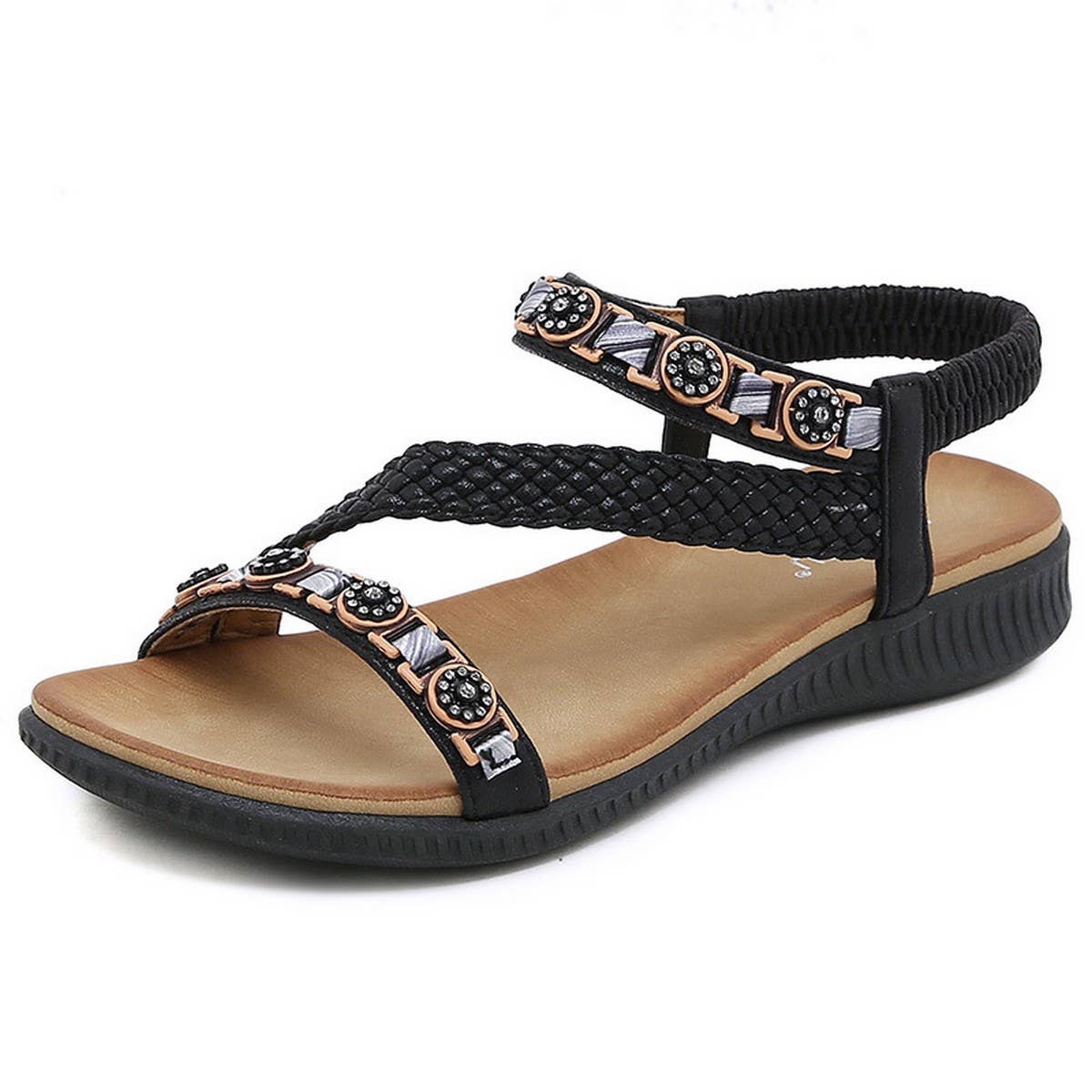 Casual Anti Skid Fashion Rhinestone Sandals_Cwshs0541