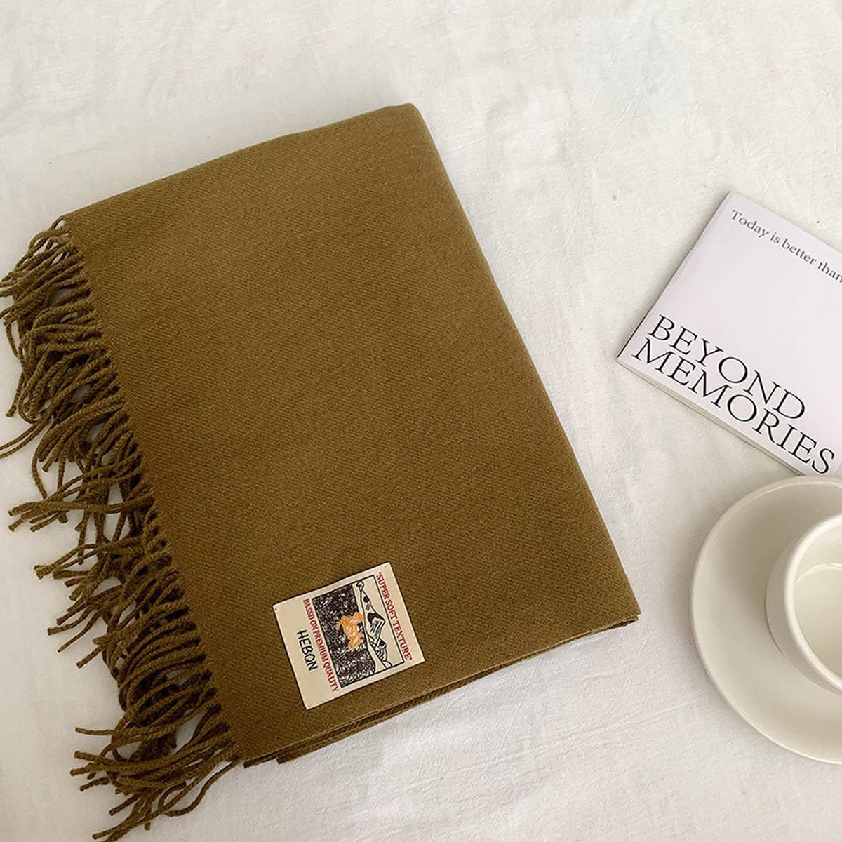 SOLID COLOR FAUX CASHMERE SCARF WINTER WRAP_CWASC2303