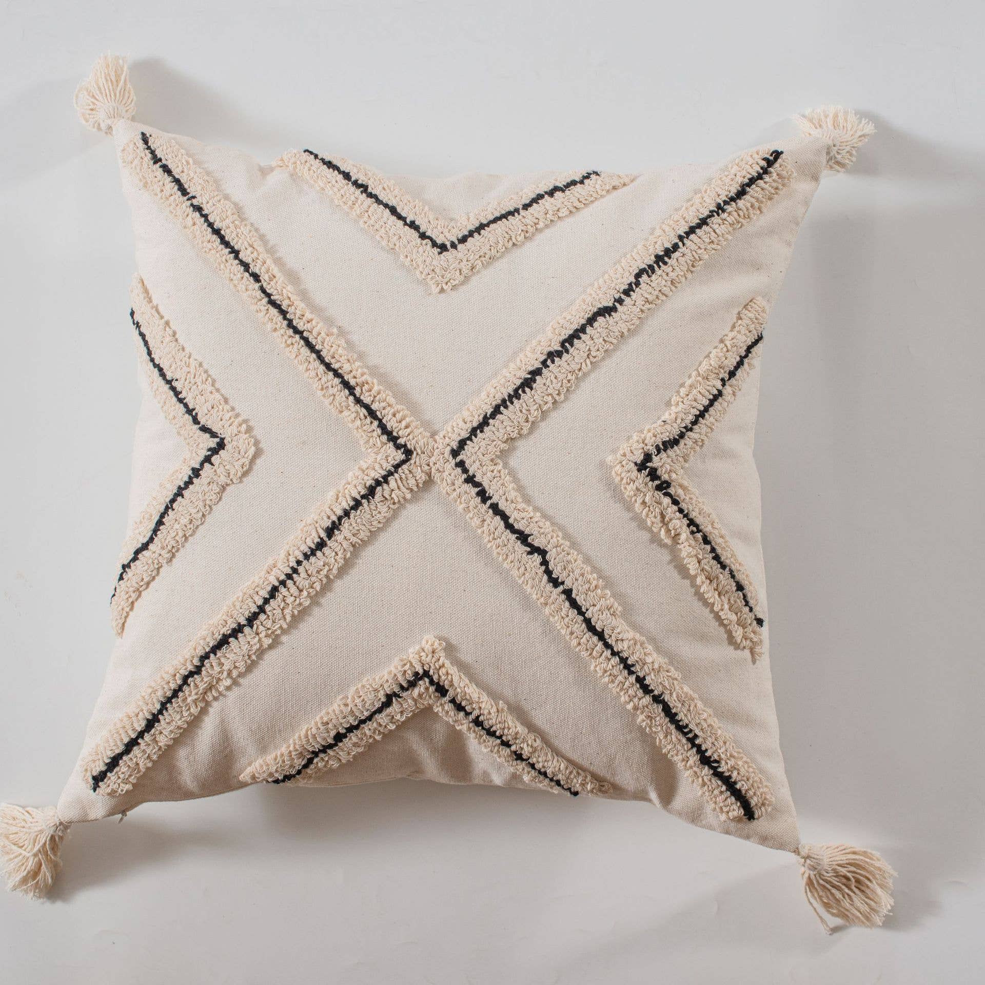 MULTI FLEECE PATTERNED COZY PILLOW COVER_CWMM0034