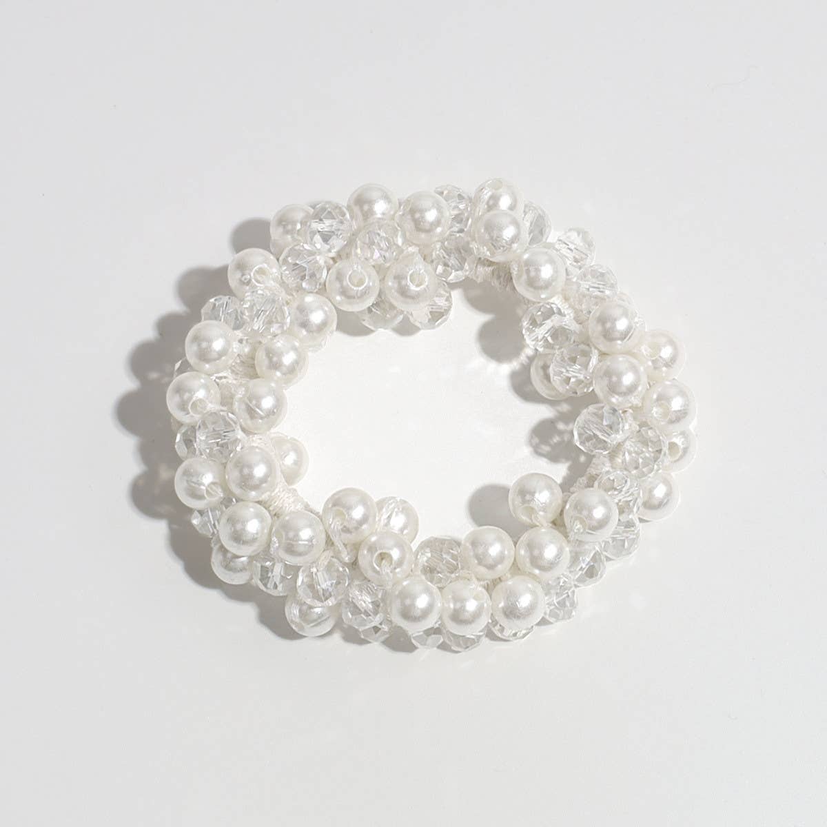 SIMPLE IMITATION PEARL CRYSTAL HAIR ROPE_CWAHA2202