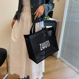 NEW LETTER MESH LARGE CAPACITY COSMETIC BAG_CWAB4455