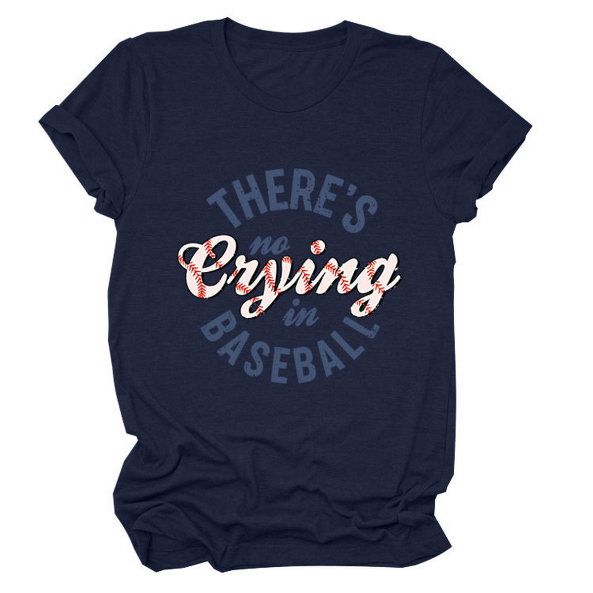 Womens No Crying In Baseball Graphic Teep_Cwttsl0481
