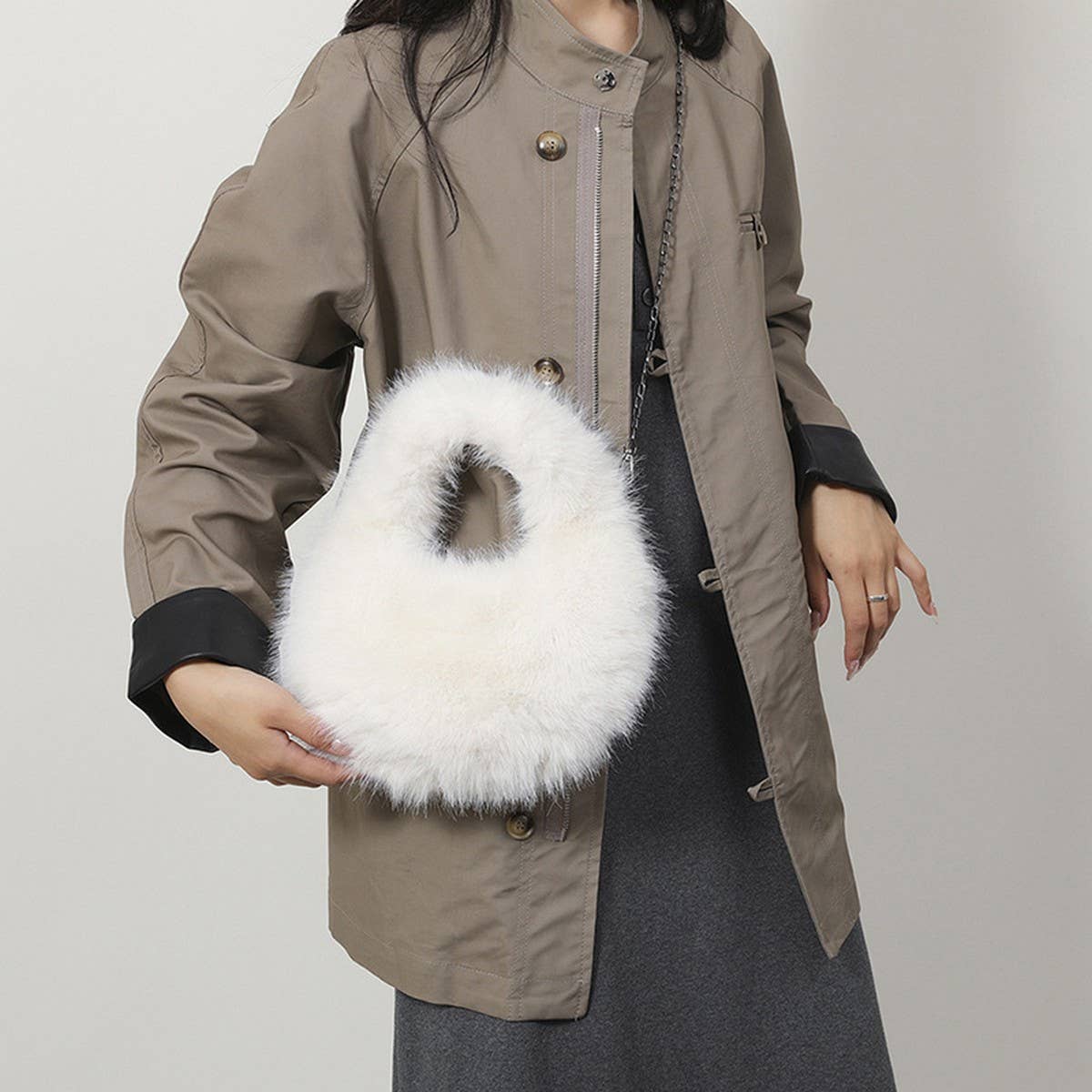 Winter Fashion One-Shoulder Crossbody Plush Bag_Cwab3987
