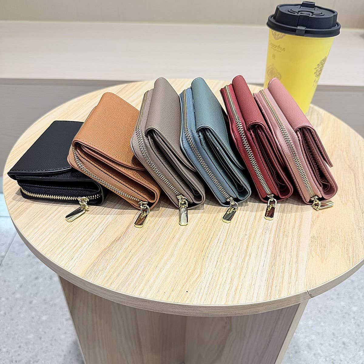 New Solid Color 3-Fold Wallet With Flip Cover_Cwab06253