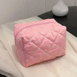 FLORAL COTTON MAKEUP BAG COSMETIC STORAGE POUCH_CWAB4420