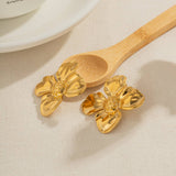 GOLDEN FRESH AND SIMPLE PETAL EARRINGS_CWAHA0918