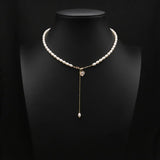 Womens Natural Freshwater Pearl Necklace