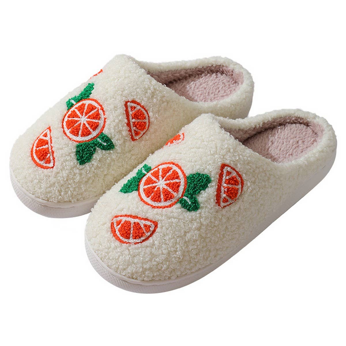 CUTE CARTOON ORANGE WINTER COTTON SLIPPERS_CWMM3069