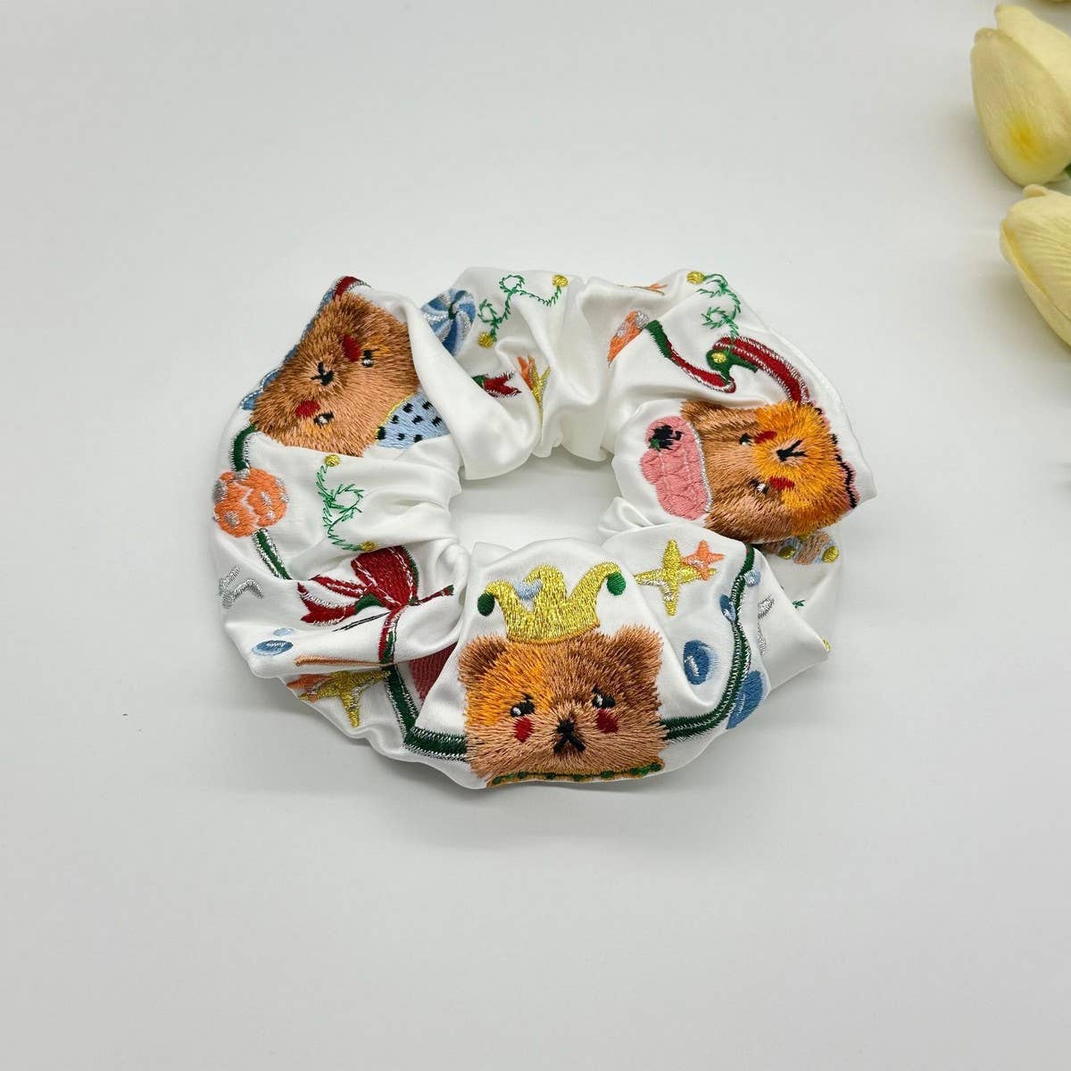 SATIN HEAVY EMBROIDERY HAIR ACCESSORY HEADPIECE_CWAHA3677