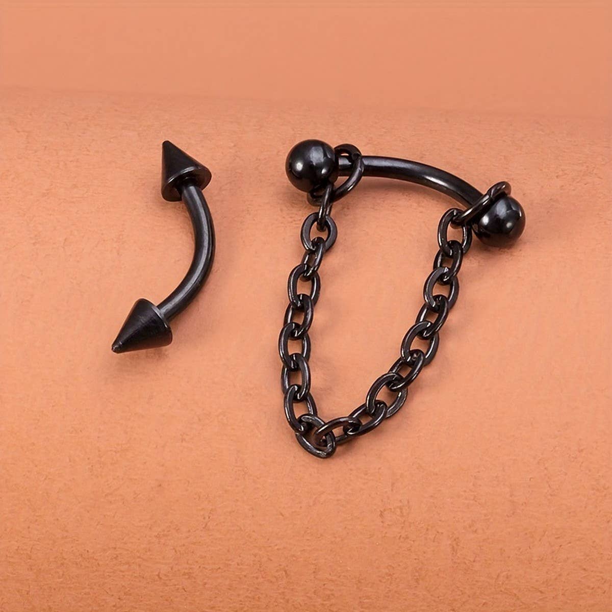 2 IN 1 DETACHABLE LIP RING TITANIUM SPIKE BALL_CWMM9590