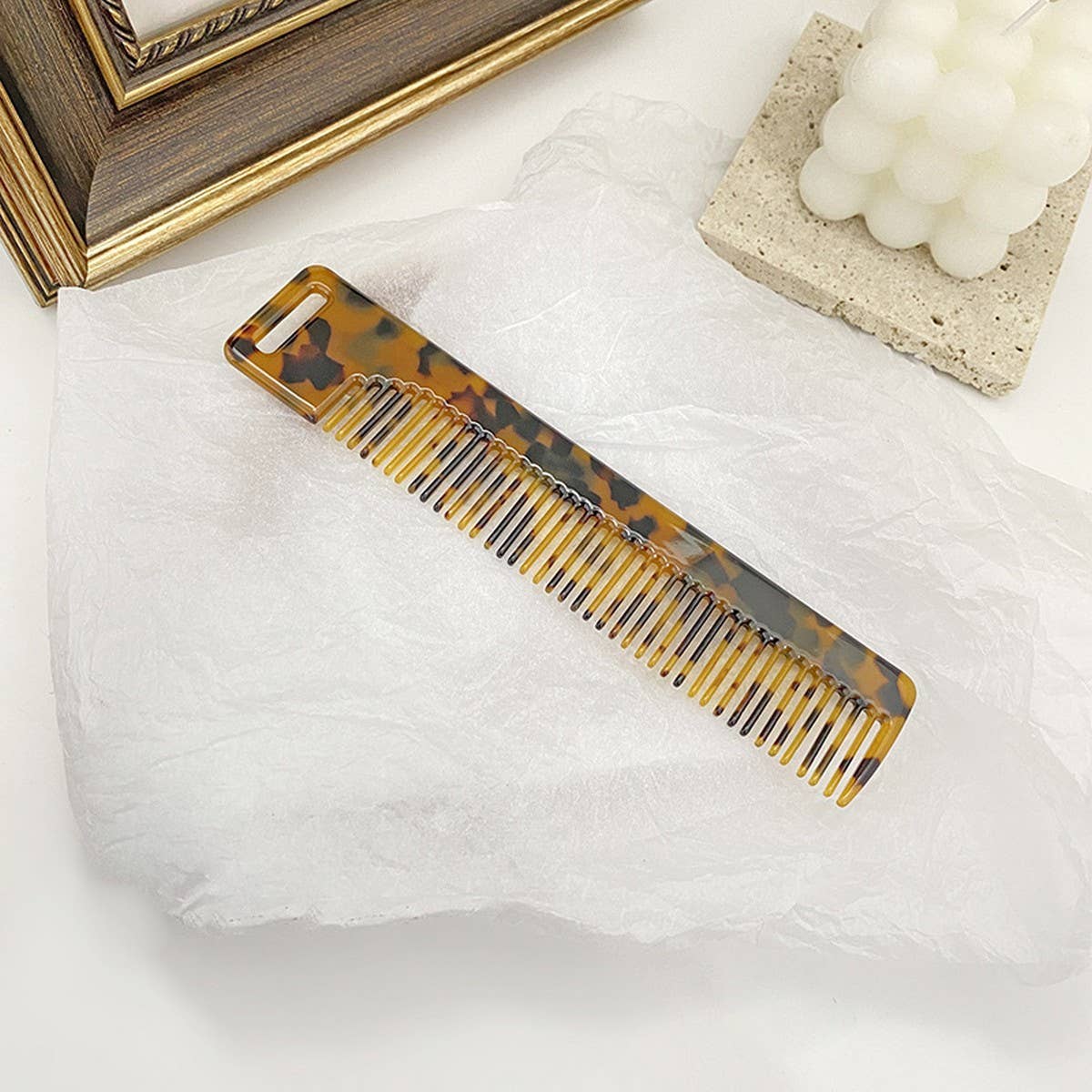 RETRO ACETATE HAIR COMB FOR STYLING MAKEUP_CWMM6429