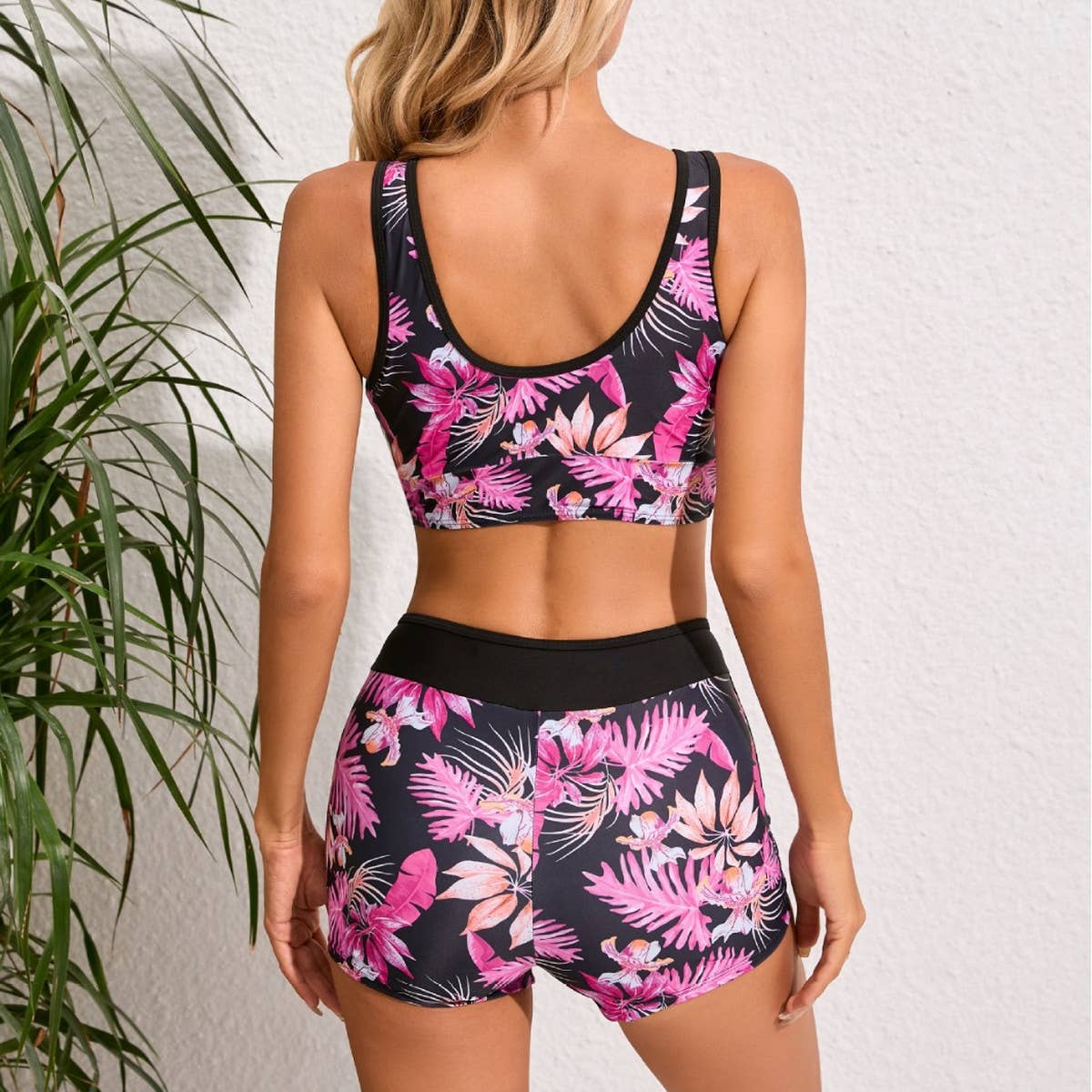 TANK TOP PRINTED TWO PIECE SWIMSUIT SET_CWMW0331