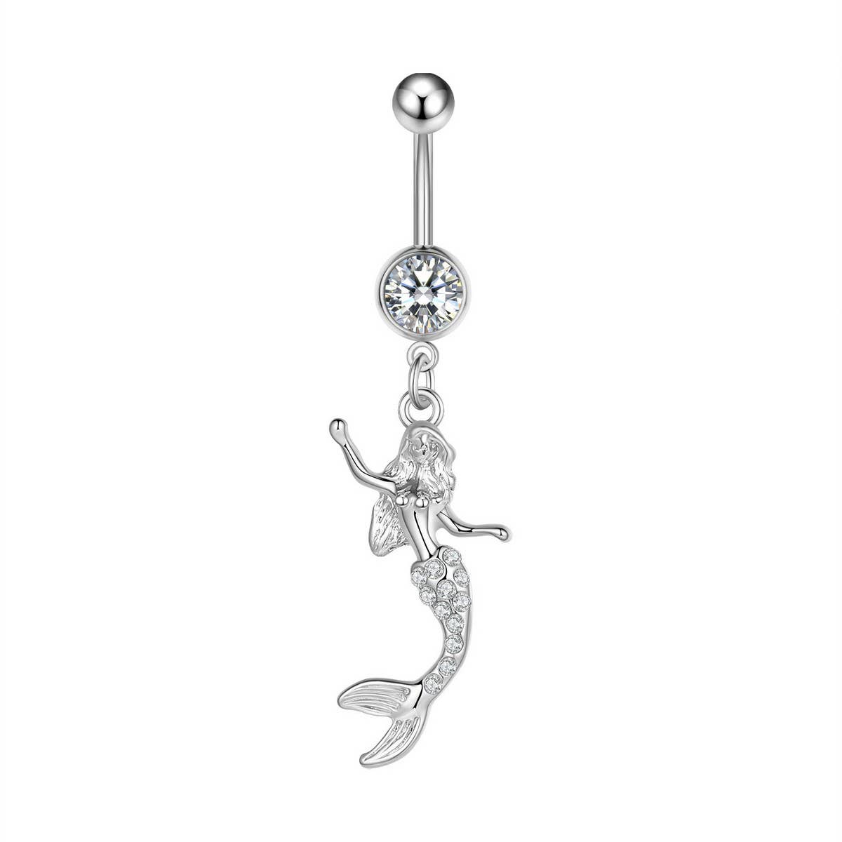 MERMAID BELLY RING HYPOALLERGENIC STAINLESS STEEL_CWMM9317