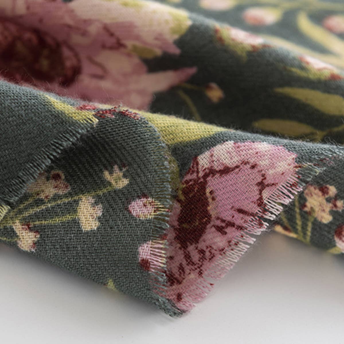FLORAL PRINT WINTER SCARF SOFT ELEGANT LONG SHAWL_CWASC0462